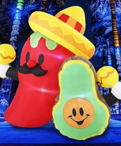 Joiedomi store 9 Joiedomi Large Inflatable Long Cinco De Mayo Avocado And Chili (6 Ft) Inflatables