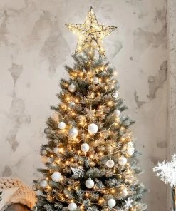 Joiedomi Christmas Tree Toppers, Glitter Silver Star Tree Topper Lighted With Warm White LED Lights 20 Joiedomi Christmas Tree Toppers, Glitter Silver Star Tree Topper Lighted With Warm White LED Lights