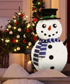 Joiedomi 3 Ft Collapsible Snowman LED Yard Light Lawn Decor
