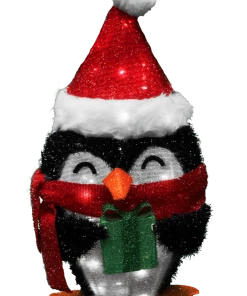 Joiedomi 21¡± Tinsel Penguin LED Yard Light Lawn Decor