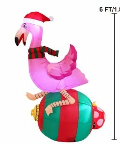 Joiedomi Christmas Large Flamingo On Ornament Inflatable (6 Ft) Inflatables 10 Joiedomi Christmas Large Flamingo On Ornament Inflatable (6 Ft) Inflatables