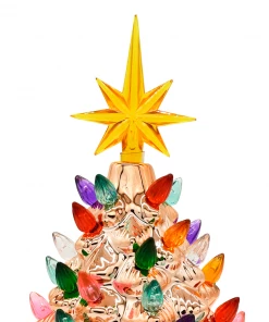 Joiedomi All Holiday Decor 9¡± Gold Ceramic Christmas Tree
