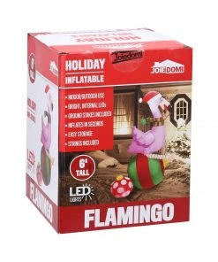 Joiedomi Christmas Large Flamingo On Ornament Inflatable (6 Ft) Inflatables 11 Joiedomi Christmas Large Flamingo On Ornament Inflatable (6 Ft) Inflatables